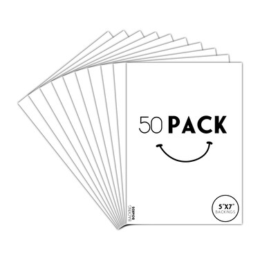 Golden State Art 5X7 White Backing Board Only, 50-Pack