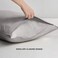 Flxxie 2-Pack Microfiber King Pillow Cases, Envelope Closure, Smoky Grey