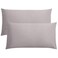 Flxxie 2-Pack Microfiber King Pillow Cases, Envelope Closure, Smoky Grey