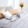 Flxxie 2-Pack Microfiber Queen Pillow Cases, Envelope Closure, Light Grey