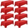 Fivenl 8 Pack Premium Red Tablecloth 60 X 102 Inch, Rectangle Table Clothes for 6 Foot Rectangle Tables Washable Polyester Fabric Table Covers for Wedding Party Reception Banquet Buffet Restaurant