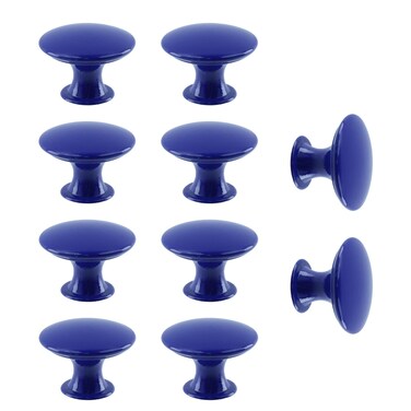 My mironey 1.18" Diameter Royal Blue Round Cabinet Knobs Pack of 10