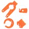 DonLeeving 4 Pack Multifunctional Kitchen Bottle Opener Adjustable Easy Grip Bottle Jar Opener Orange Can Opener Use for Elderly Weak Hands and Arthritic