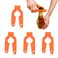 DonLeeving 4 Pack Multifunctional Kitchen Bottle Opener Adjustable Easy Grip Bottle Jar Opener Orange Can Opener Use for Elderly Weak Hands and Arthritic