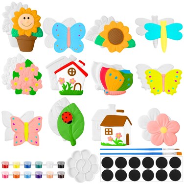 Sinmoe 12 Sets Spring Plaster Painting Kit for Kid Adults