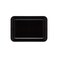 Party Essentials Elegance Quality Hard Plastic 5 X 7-Inch Rectangular Appetizer Plates, Black, 24 Count