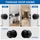 Sopoby 6 Pack Passage Door Knobs, Black Round Keyless Doorknobs Interior Lockset
