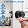 Sopoby 6 Pack Passage Door Knobs, Black Round Keyless Doorknobs Interior Lockset