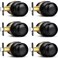 Sopoby 6 Pack Passage Door Knobs, Black Round Keyless Doorknobs Interior Lockset