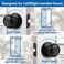 Sopoby Black Passage Door Knobs, 5 Pack Round Keyless Doorknobs Interior Lockset