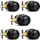 Sopoby Black Passage Door Knobs, 5 Pack Round Keyless Doorknobs Interior Lockset