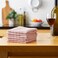 Dii Basic Terry Collection Solid Windowpane Dishcloth Set, 12X12, Pale Mauve, 6 Count