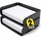 1InTheOffice 2-Tier Letter Tray Desk Organizer, Stackable, Side Load, Black, 2 Pack