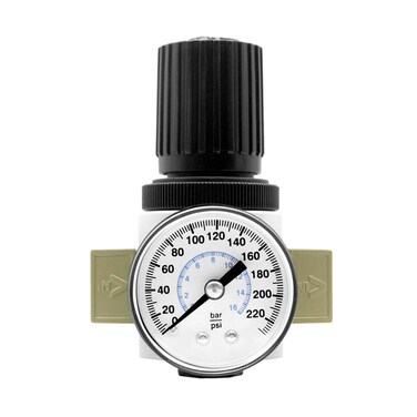 Beduan 3/8"NPT Air Pressure Regulator for Compressed Air System with Gauge, Bracket OR-03