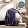 Bare Home Fleece Blanket Luxury Microplush (Full/Queen, Eggplant)