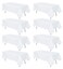 RestfulGlow 8 Pack White Rectangle Table Cloth 60 X 102 Inch for 6 Foot Tables