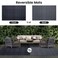 Smiry Outdoor Rug 5X8 Ft Waterproof Reversible Boho Mat, Dark Grey