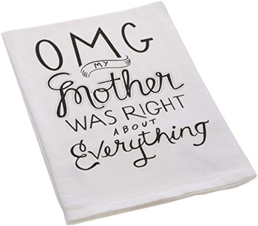 Primitives by Kathy Boho Cotton Kitchen Towel Set - Funny Sayings, Housewarming Gift, Fall Decor, 28"x28