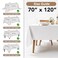 Fitable 6 Pack White Table Cloths 70X120 Inch for 6-8 Ft Rectangle Tables