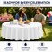 Party Dimensions White Disposable Plastic Tablecloth, Round, 84", 12 Pack