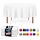 Party Dimensions White Disposable Plastic Tablecloth, Round, 84", 12 Pack
