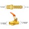 Joywayus 1/4PT Thread Adjustable Magnetic Base Round Nozzle Coolant Oil Water Hose Pipe Acetal Copolymer