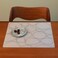Modern-Twist 14 X 16 Rectangular Silicone Placemat, Pebble Print in Black, 1 Count