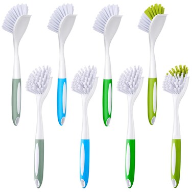 Didaey Dish Brush with Handle Kitchen Scrub Brush,8 Pcs
