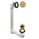 Westbrass Pull &amp; Drain Sch. 40 Pvc Bath Waste with One-Hole Top Elbow, Polished Brass, D49721-03