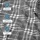 Bare Home Flannel Sheet Set Prints (King, Stirling Plaid - Grey/White)