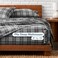Bare Home Flannel Sheet Set Prints (King, Stirling Plaid - Grey/White)