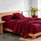 Bare Home Flannel Sheet Set Prints (Split King, Buffalo Plaid - Red/Black)