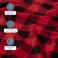 Bare Home Flannel Sheet Set Prints (Split King, Buffalo Plaid - Red/Black)