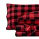 Bare Home Flannel Sheet Set Prints (Split King, Buffalo Plaid - Red/Black)