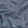 Bare Home Flannel Sheet Set Prints (Split King, Heather Indigo)