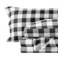Bare Home Flannel Sheet Set Prints (Split King, Plaid - White/Black)