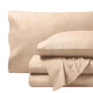 Bare Home Flannel Sheet Set Prints (Twin XL, Heather Oatmeal)