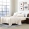 Cathay Home Queen Sheet Set, Ultra-Soft Microfiber Bed Sheets, Coconut Milk