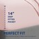 Cathay Home Queen Fitted Sheet Only, 14" Deep Pocket Ultra Soft, Blush
