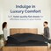 CGK Unlimited Queen Flat Sheet - Single Top Flat Sheet Only - Soft &amp; Cooling - Black