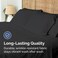 CGK Unlimited Queen Flat Sheet - Single Top Flat Sheet Only - Soft &amp; Cooling - Black