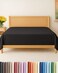 CGK Unlimited Queen Flat Sheet - Single Top Flat Sheet Only - Soft &amp; Cooling - Black