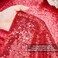QueenDream Sequin Tablecloth 60X102 Inch Red Tablecloth Glitter Wedding Table Cloth