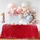 QueenDream Sequin Tablecloth 60X102 Inch Red Tablecloth Glitter Wedding Table Cloth