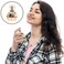 Housoutil Refillable Perfume Bottle 50ML 1.69 Oz Spray Bottle Glass Atomizer for Fragrance Essential Oils Empty Press-Down Mist Container for Travel Dresser Gift Random Pattern
