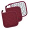 Dii Basic Terry Collection Potholders, Wine, 100 Percent Cotton, 3 Piece
