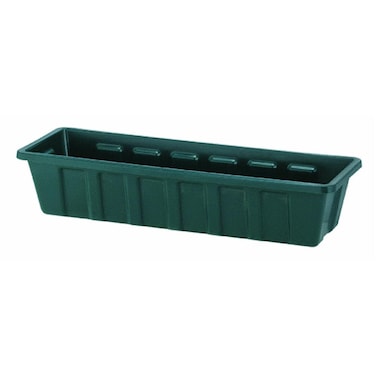 Novelty Root & Vessel Poly-Pro Plastic Flower Box Planter, Hunter Green, 24-Inch