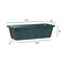 Novelty Root & Vessel, Poly-Pro Plastic Flower Box Planter, Hunter Green, 18-Inch
