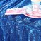 QueenDream Rectangle Wedding Tablecloth Royal Blue 90X132 Inch Seamless Sequin Fabric