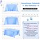 QueenDream Rectangle Wedding Tablecloth Royal Blue 90X132 Inch Seamless Sequin Fabric